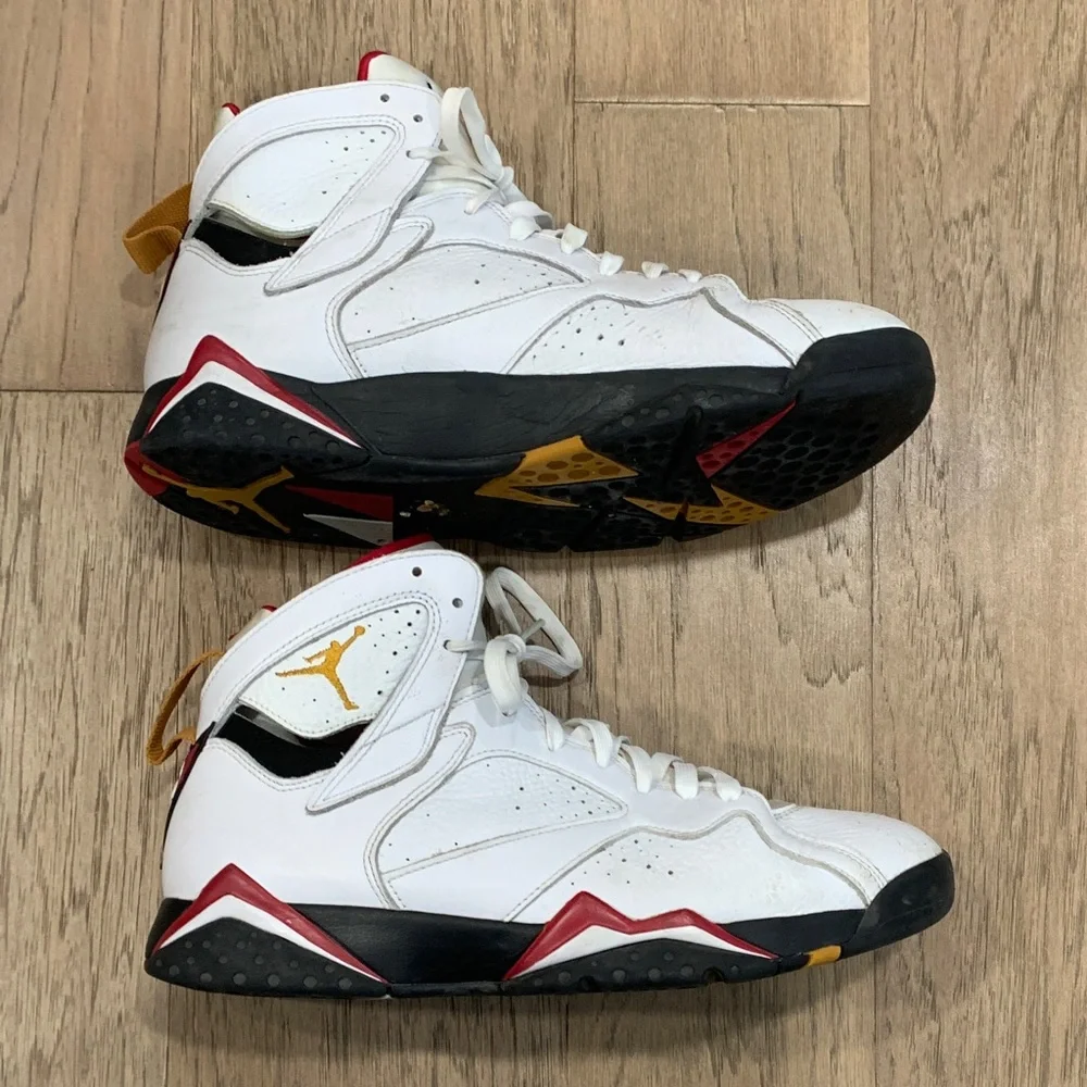 Nike Air Jordan 7 Retro Cardinal White Black Red 2022 CU9307-106 Men's Size 11 - Picture 2 of 9